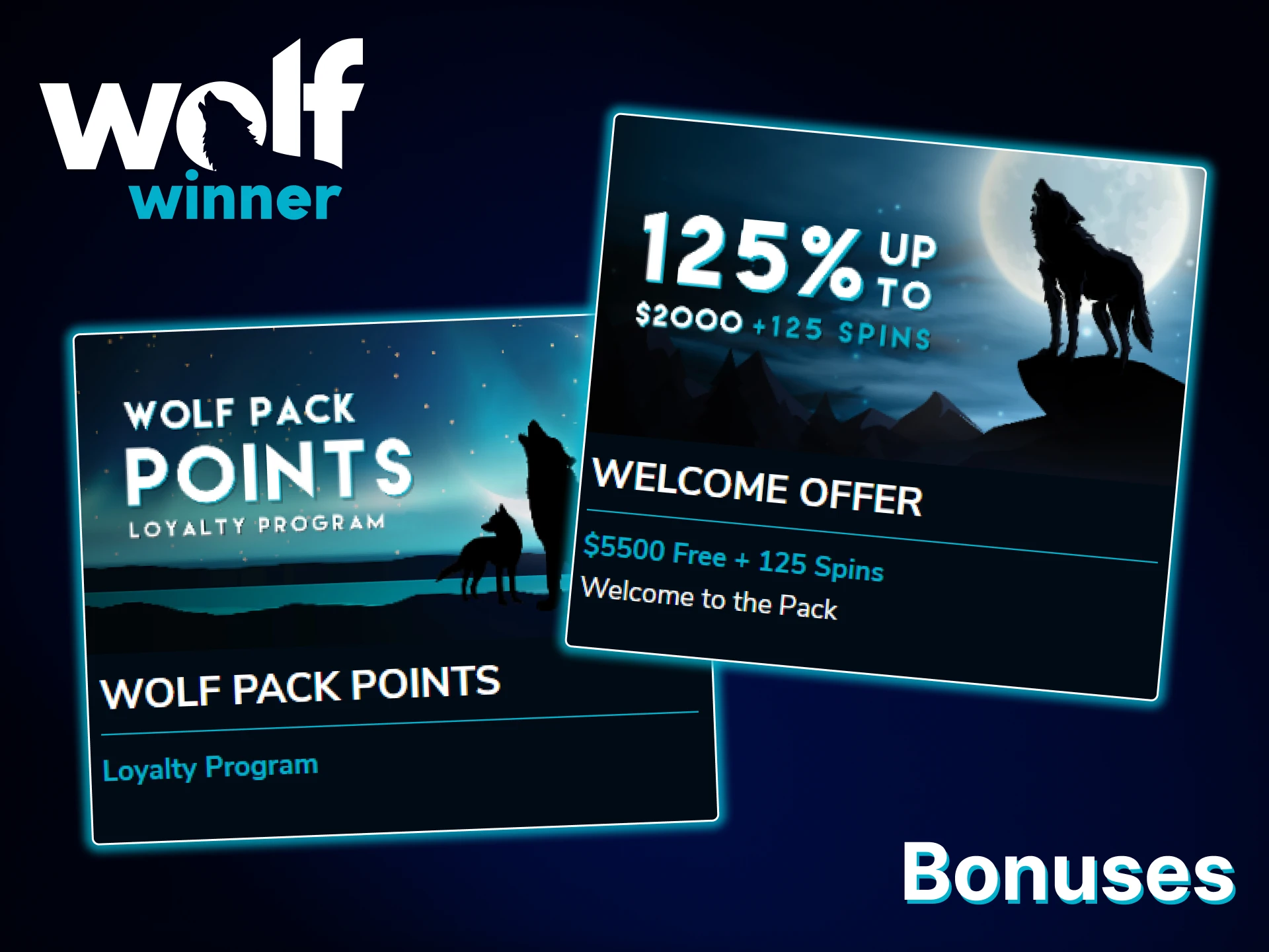 Receive bonuses via the mobile version of Wolf Winner.