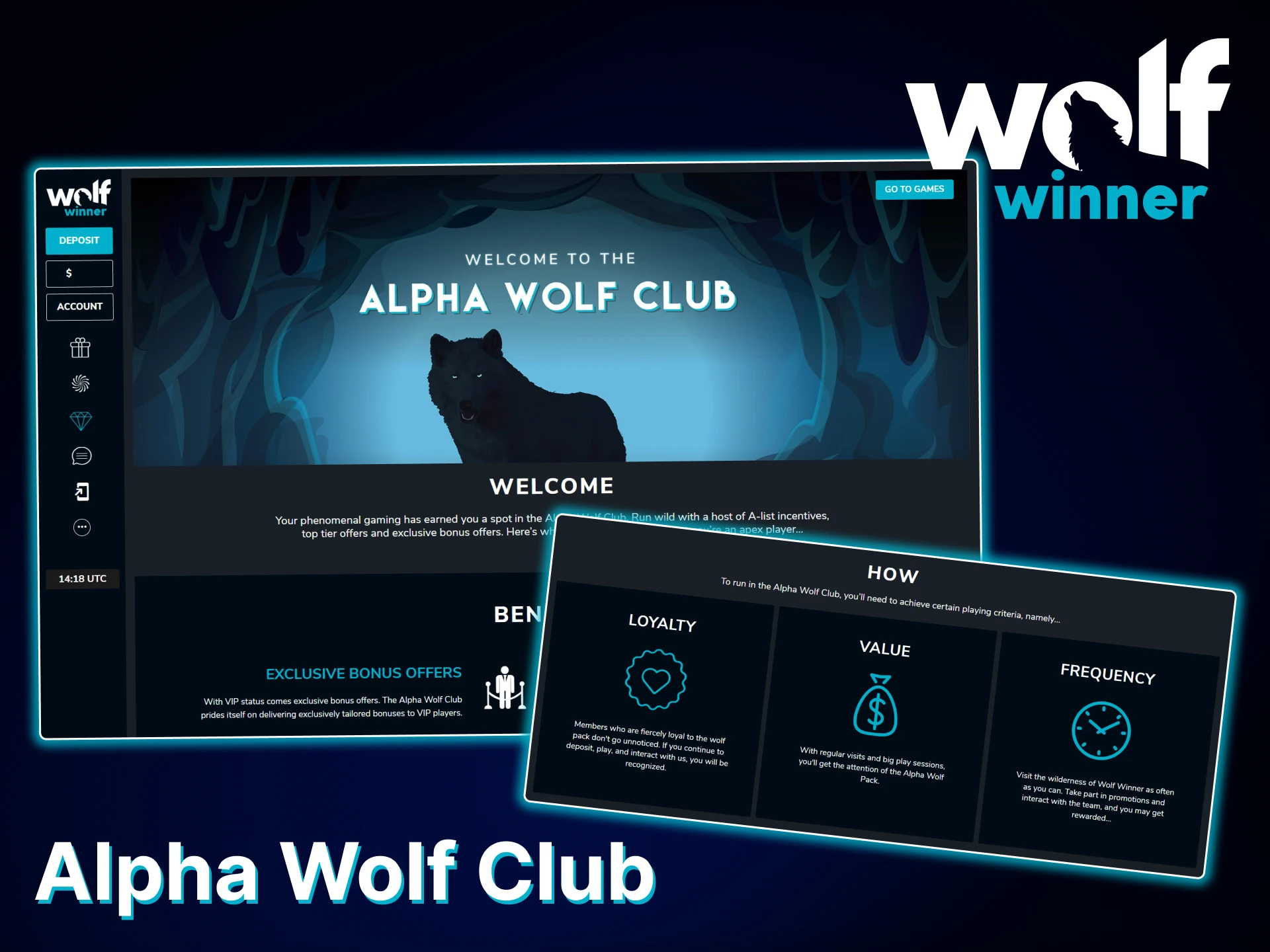Join the Alpha Wolf Club and get bonuses from Wolf Winner.